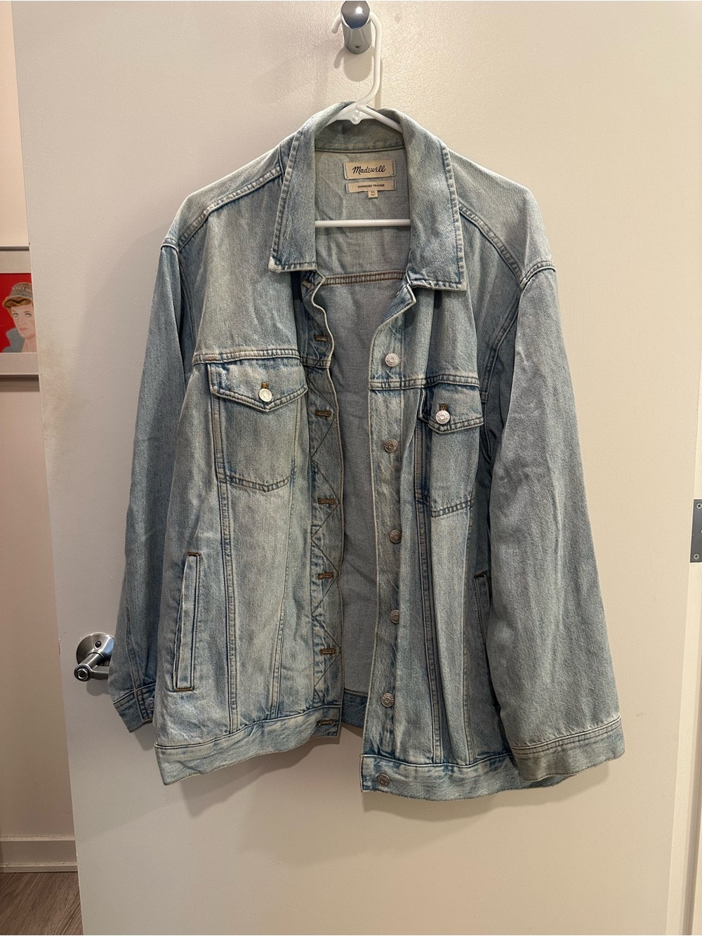 Madewell Pale Blue Oversized Denim Jacket